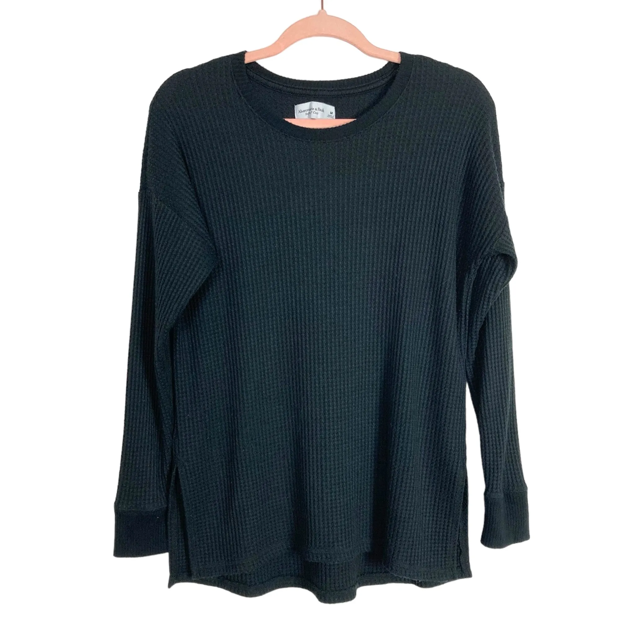 Abercrombie & Fitch Black Waffle Stitch Top- Size M