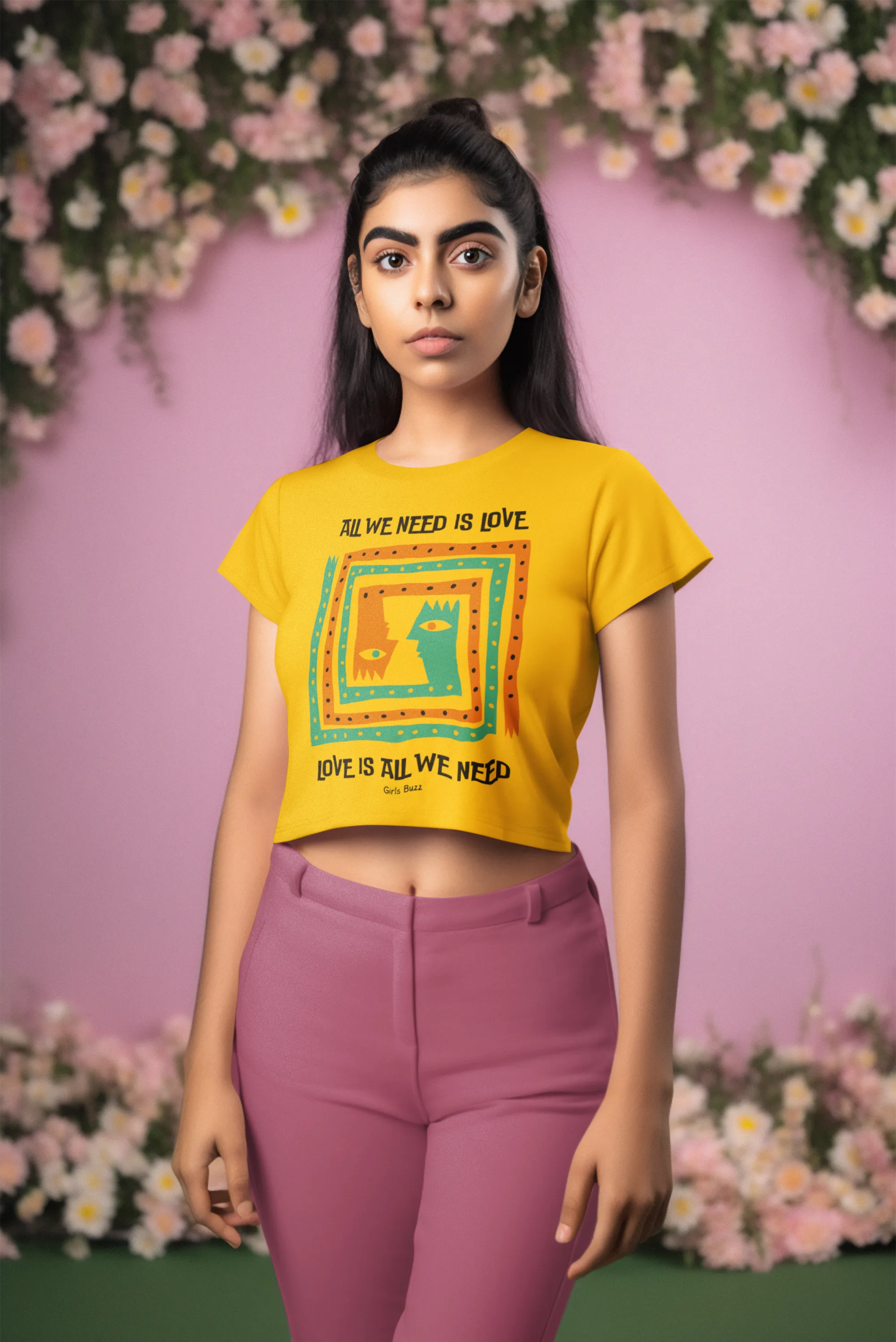 All We Need Is Love Crop Top