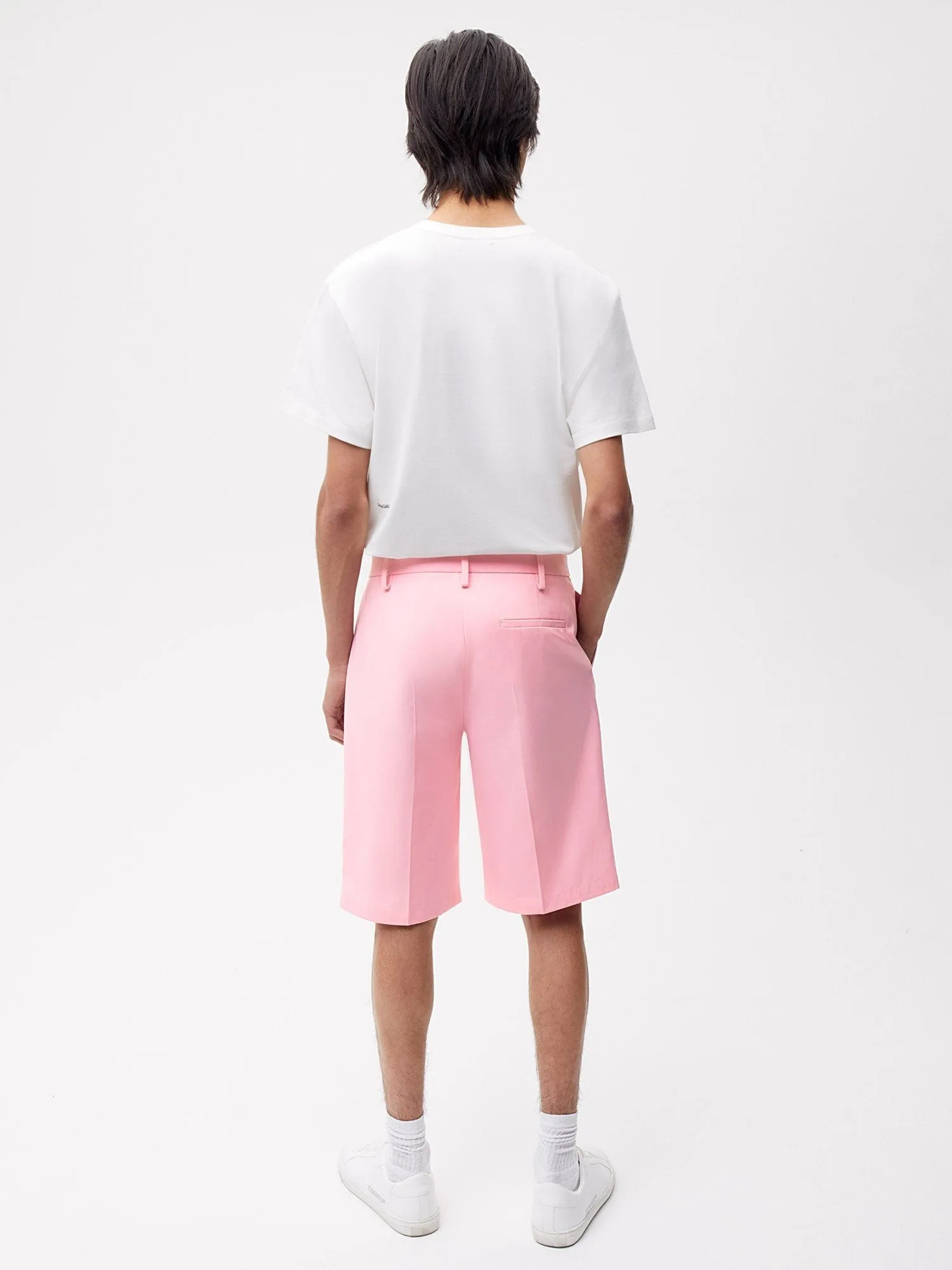 Archive Men's Cotton Tailored Shorts—sakura pink