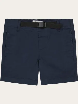 Baggy twill shorts belt details - Total Eclipse