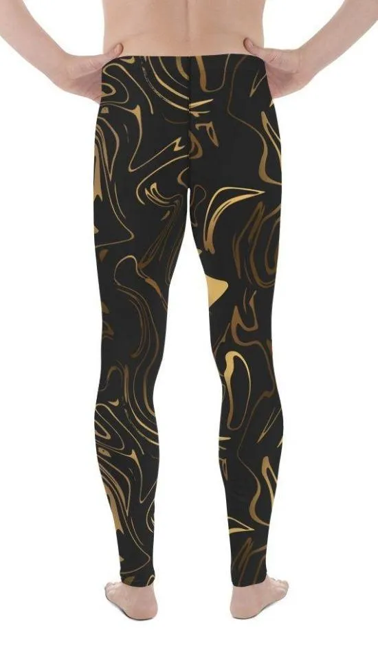 Black & Gold Men's Leggings