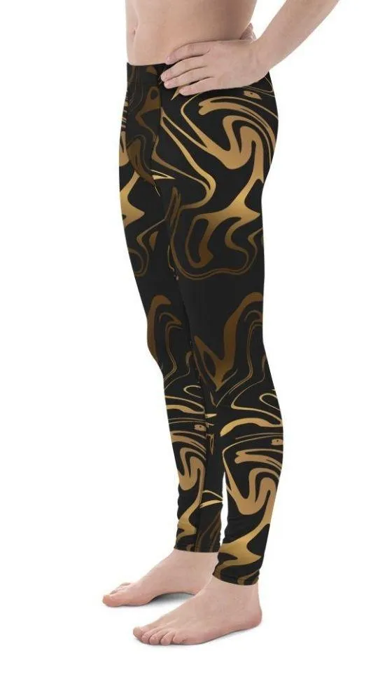 Black & Gold Men's Leggings