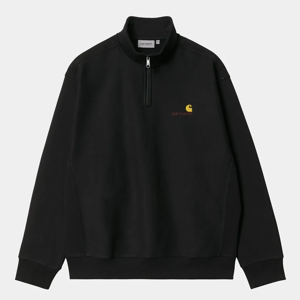 Carhartt WIP - American Script Half Zip Sweatshirt - Black