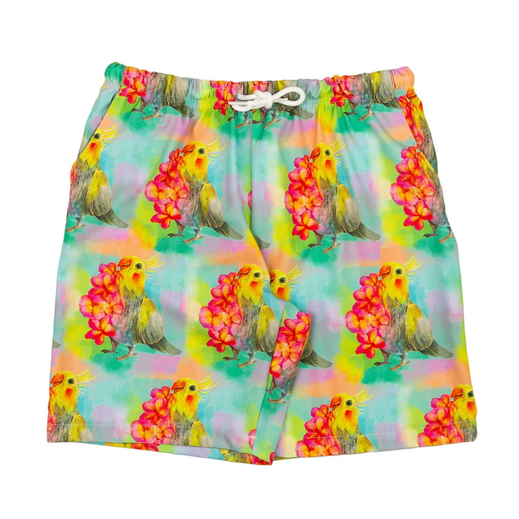 Cockatiel Kids' Boardshorts