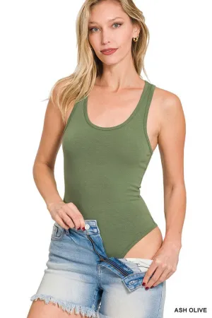 Cotton Racerback Tank Bodysuit