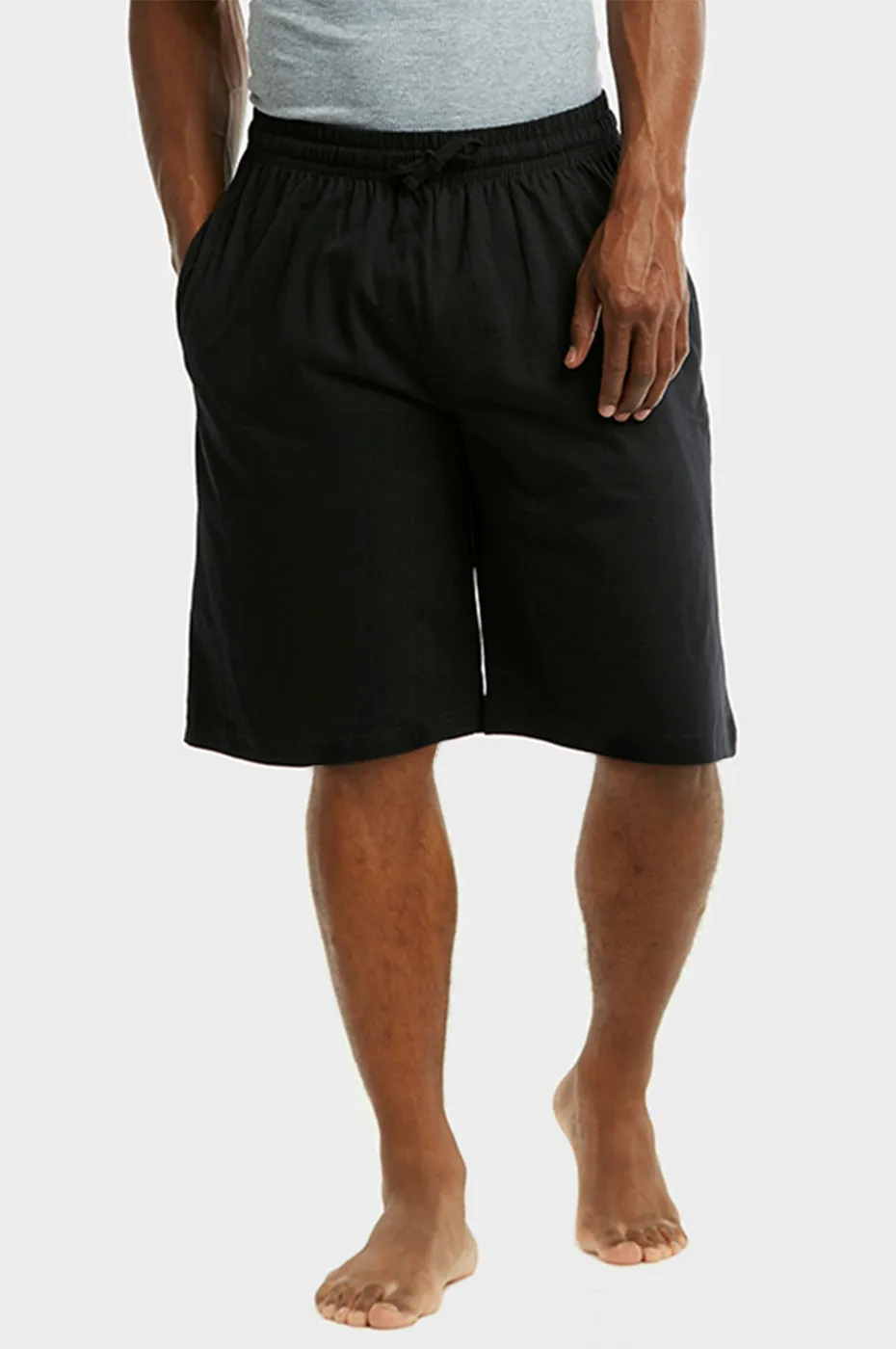 COTTONBELL MEN'S KNITTED PAJAMA SHORTS (MPS200C_BLACK)