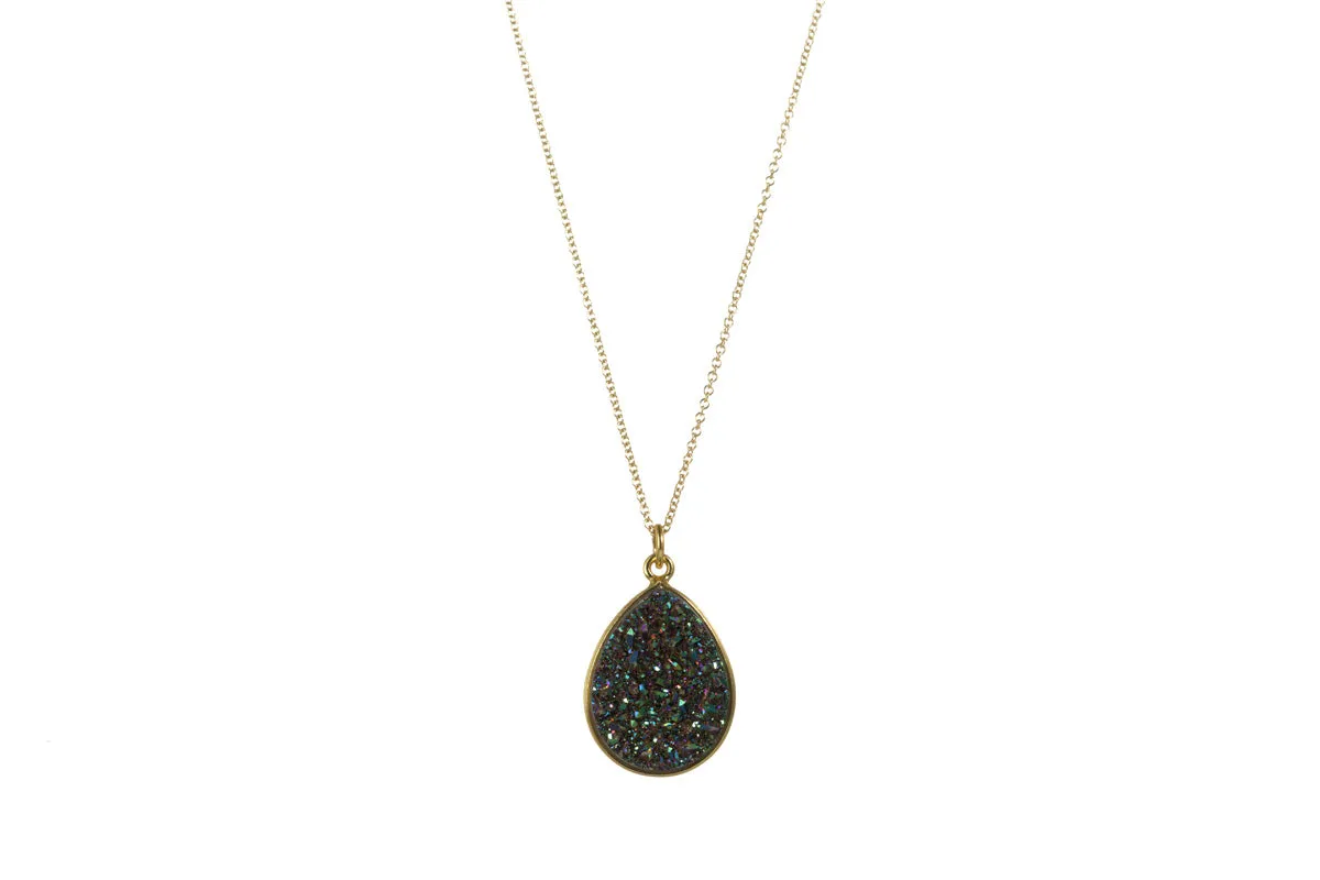 Druzy TEARDROP SPS necklace