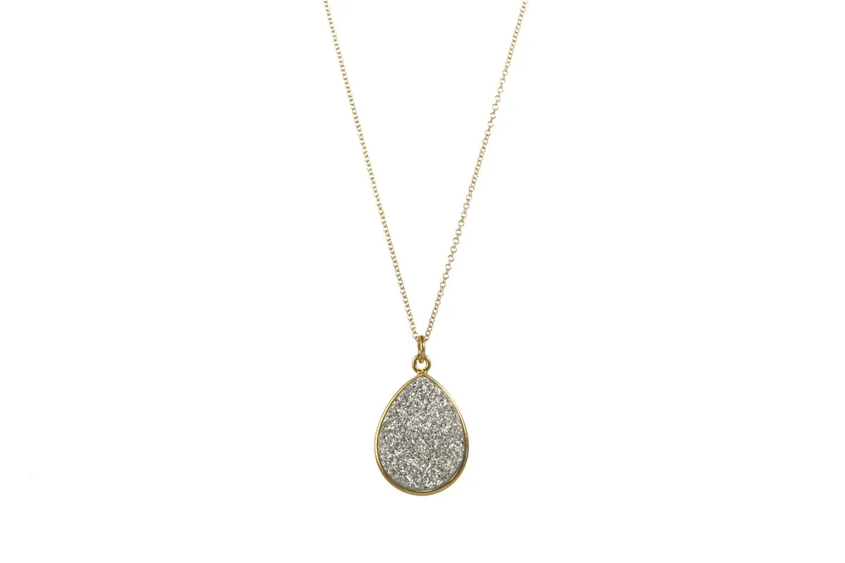 Druzy TEARDROP SPS necklace