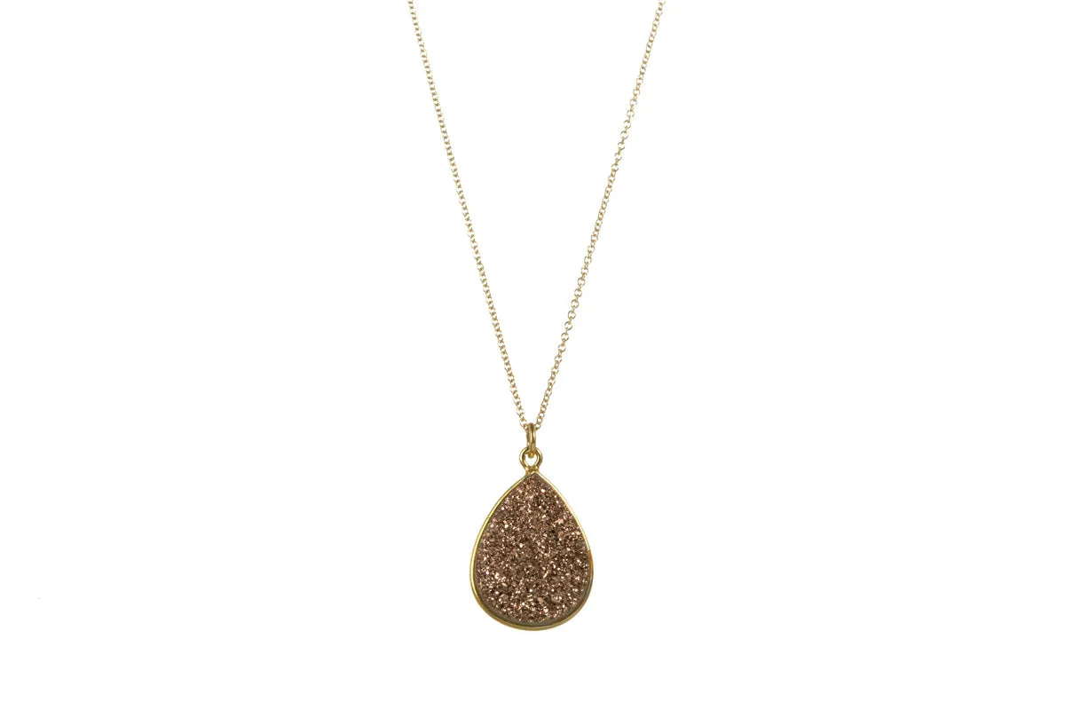 Druzy TEARDROP SPS necklace