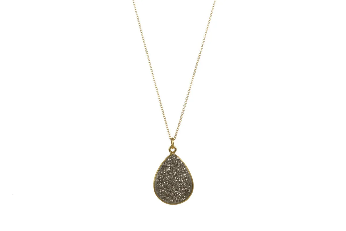 Druzy TEARDROP SPS necklace