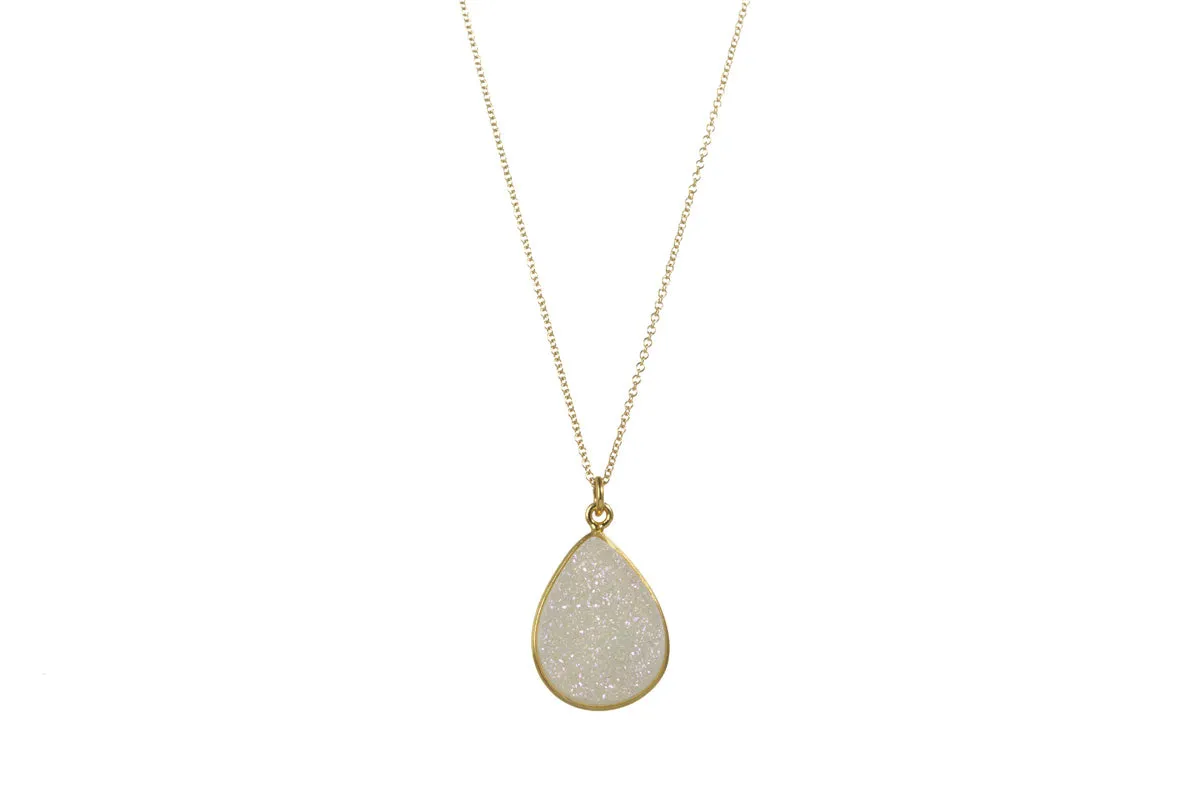 Druzy TEARDROP SPS necklace