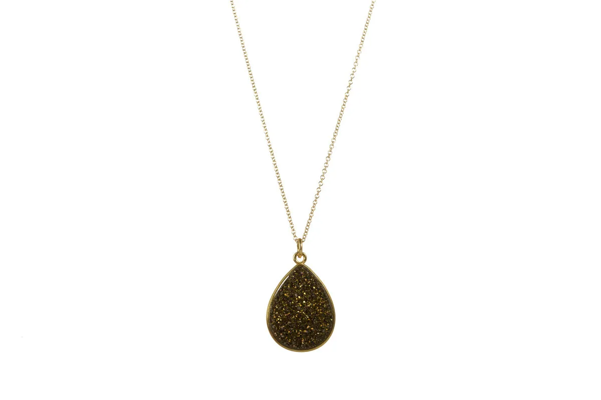 Druzy TEARDROP SPS necklace