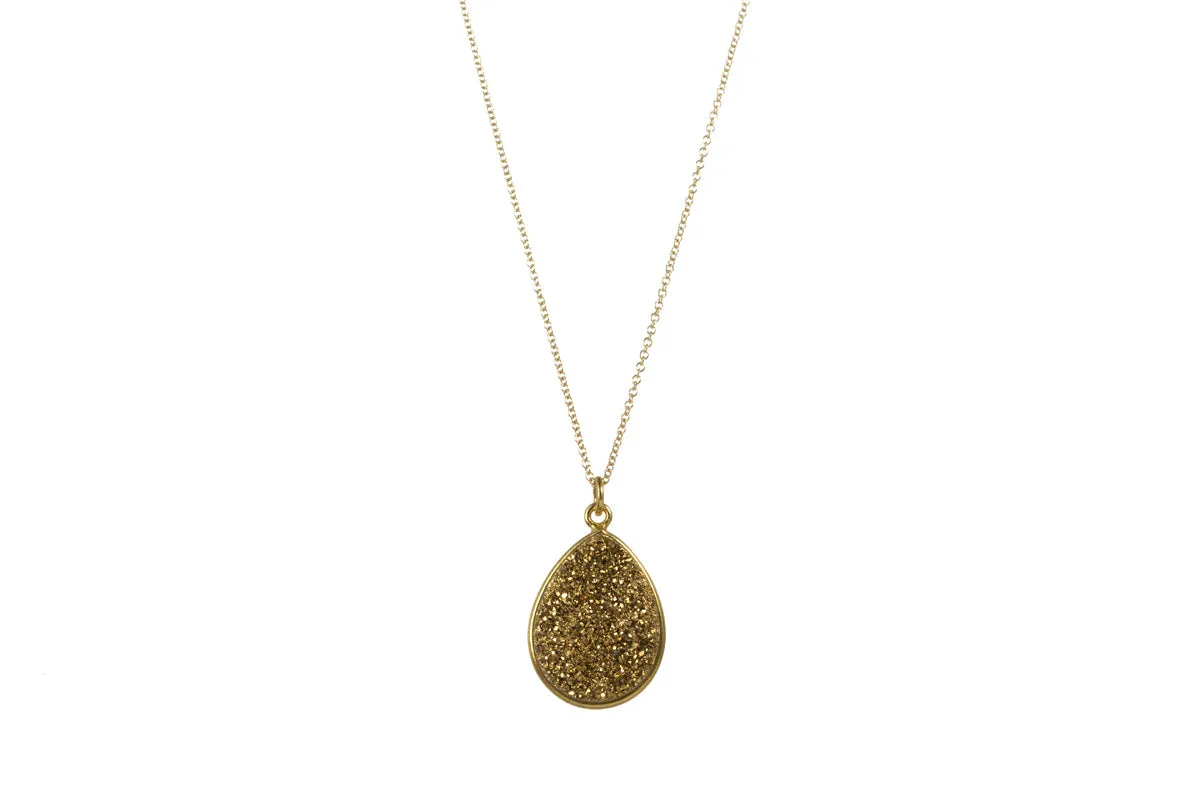 Druzy TEARDROP SPS necklace