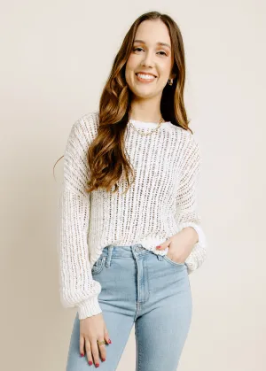 Ellie Cream Open Knit Sweater