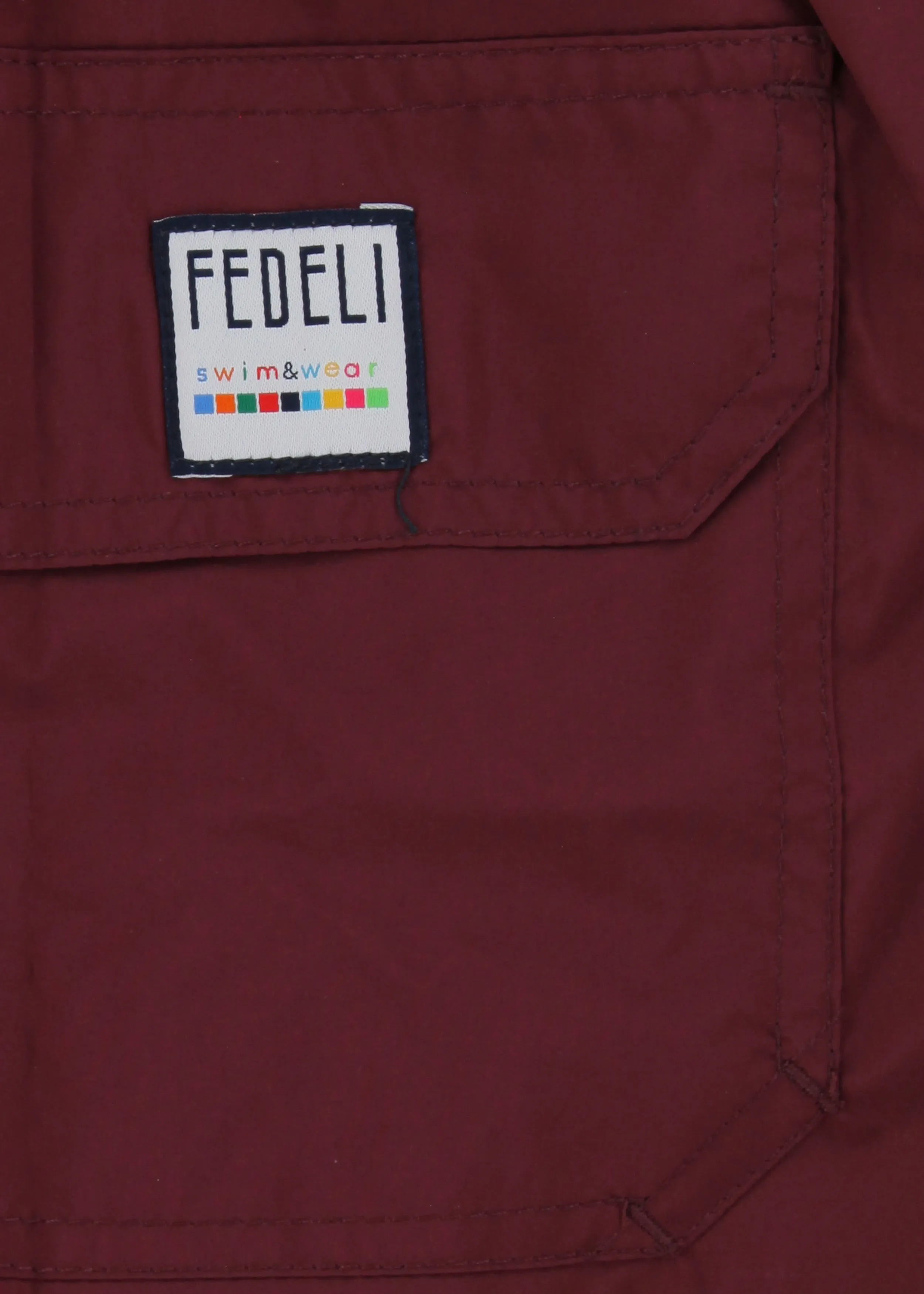 Fedeli Burgundy Red Swim Shorts