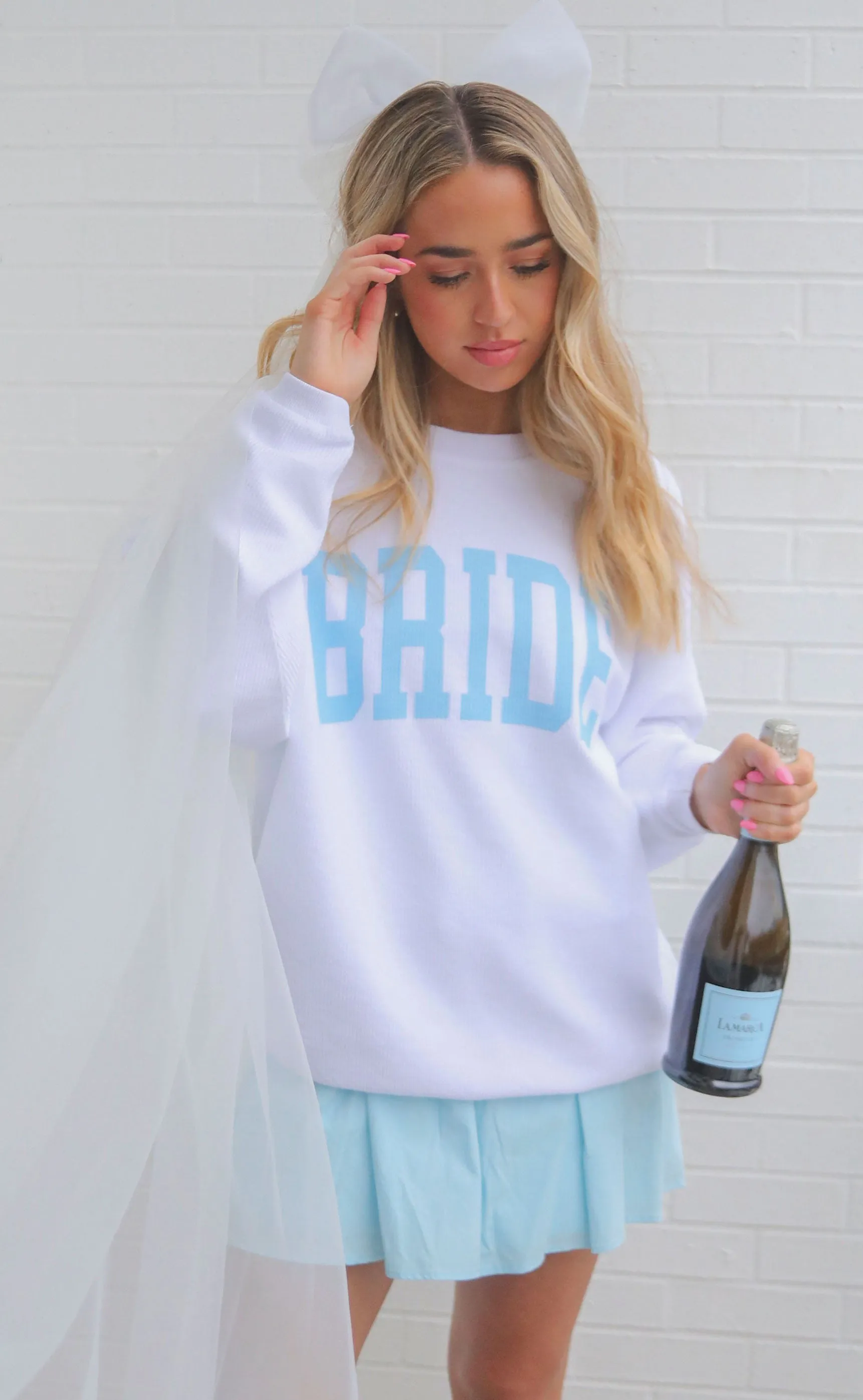 friday   saturday: bride corded sweatshirt