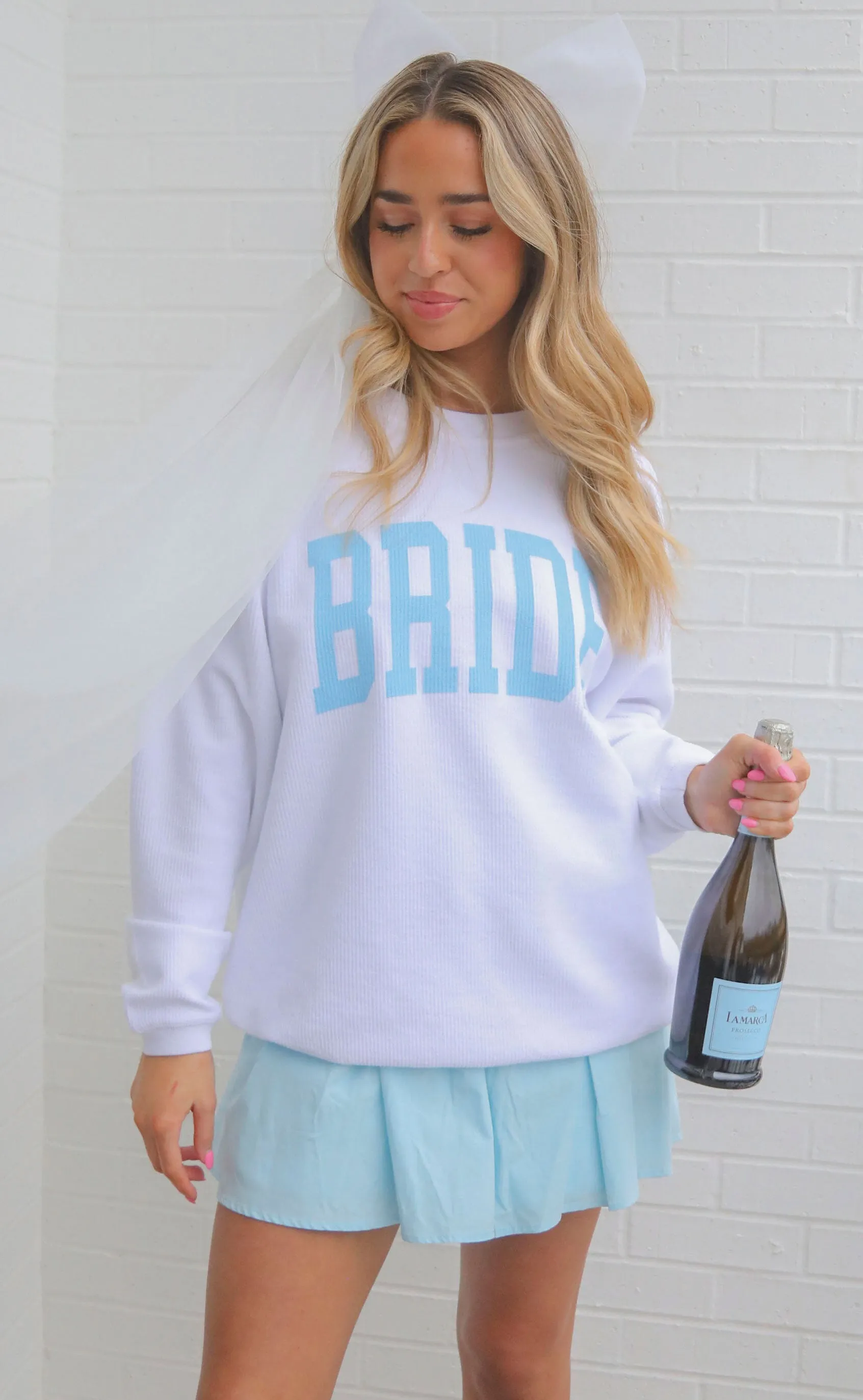 friday   saturday: bride corded sweatshirt