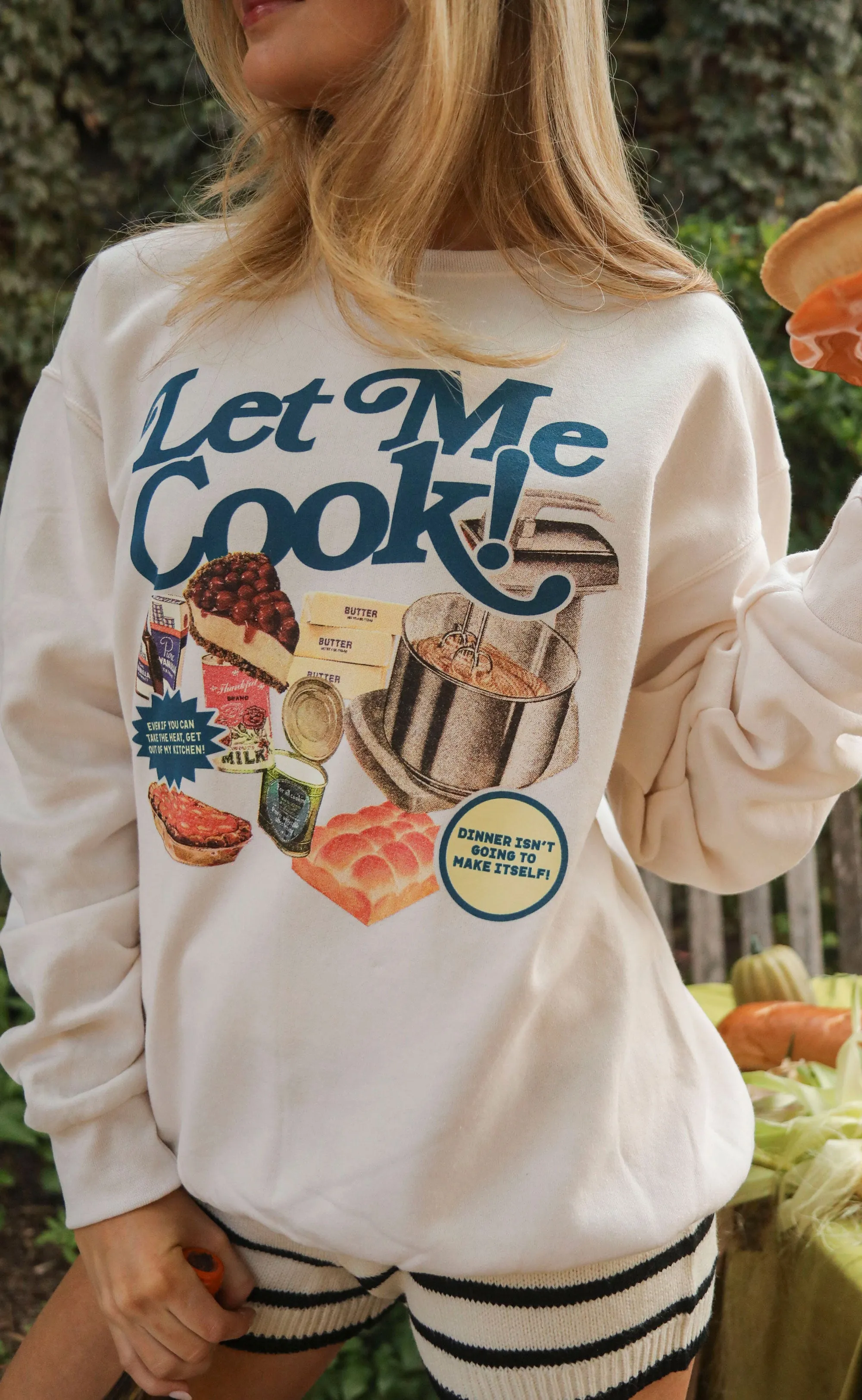 friday   saturday: let me cook sweatshirt