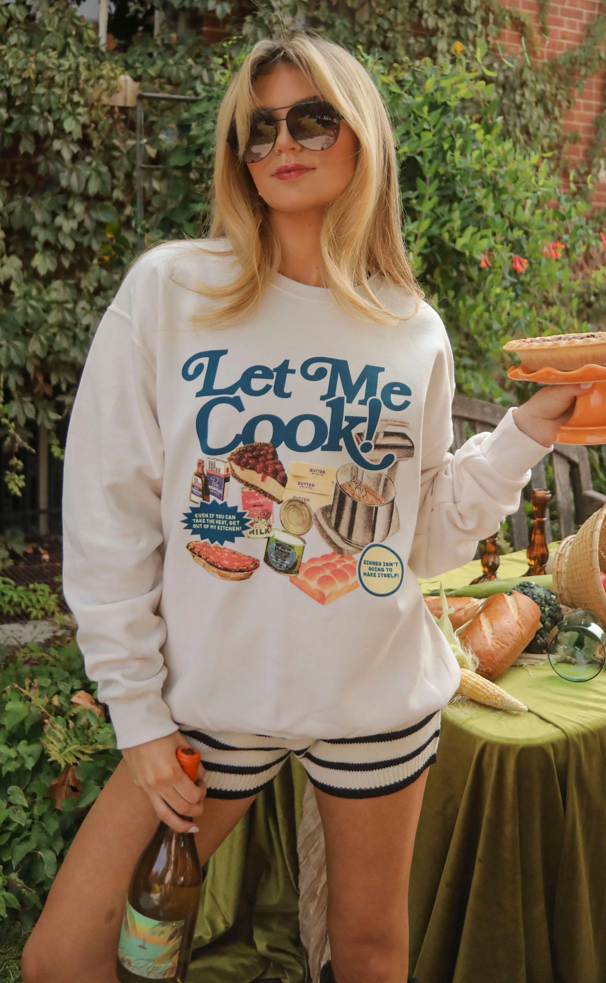 friday   saturday: let me cook sweatshirt