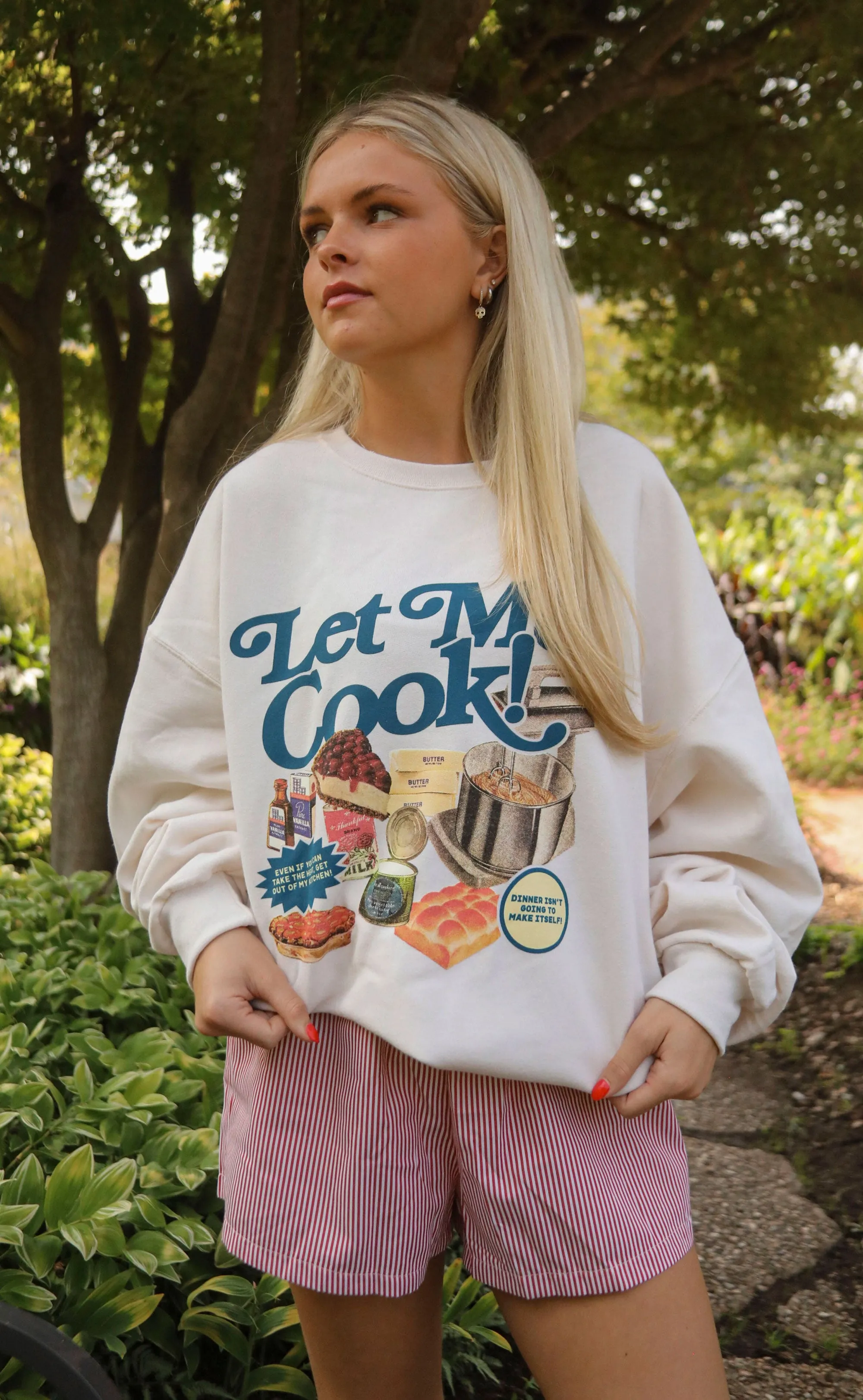 friday   saturday: let me cook sweatshirt