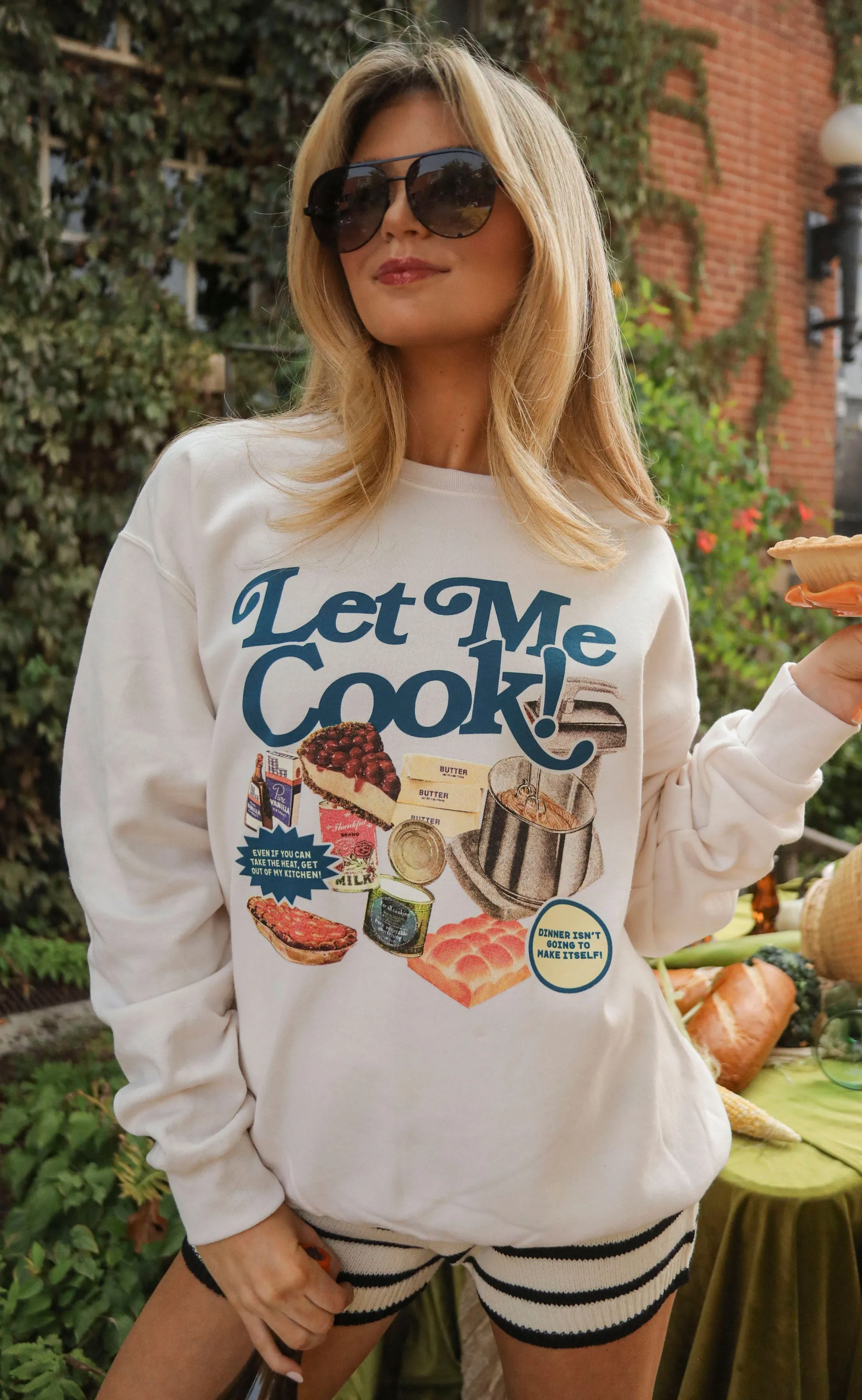 friday   saturday: let me cook sweatshirt