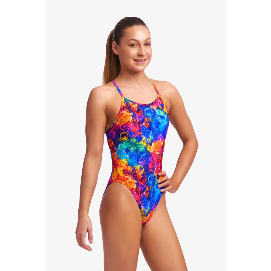 Funkita Girls Single Strap One Piece FS16G - Ocean Galaxy