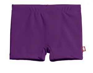 Girls Recycled Nylon UPF 50  Swim Boy Shorts | Plum