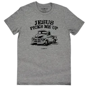 grace & truth Womens T-Shirt Jesus Picks Me Up