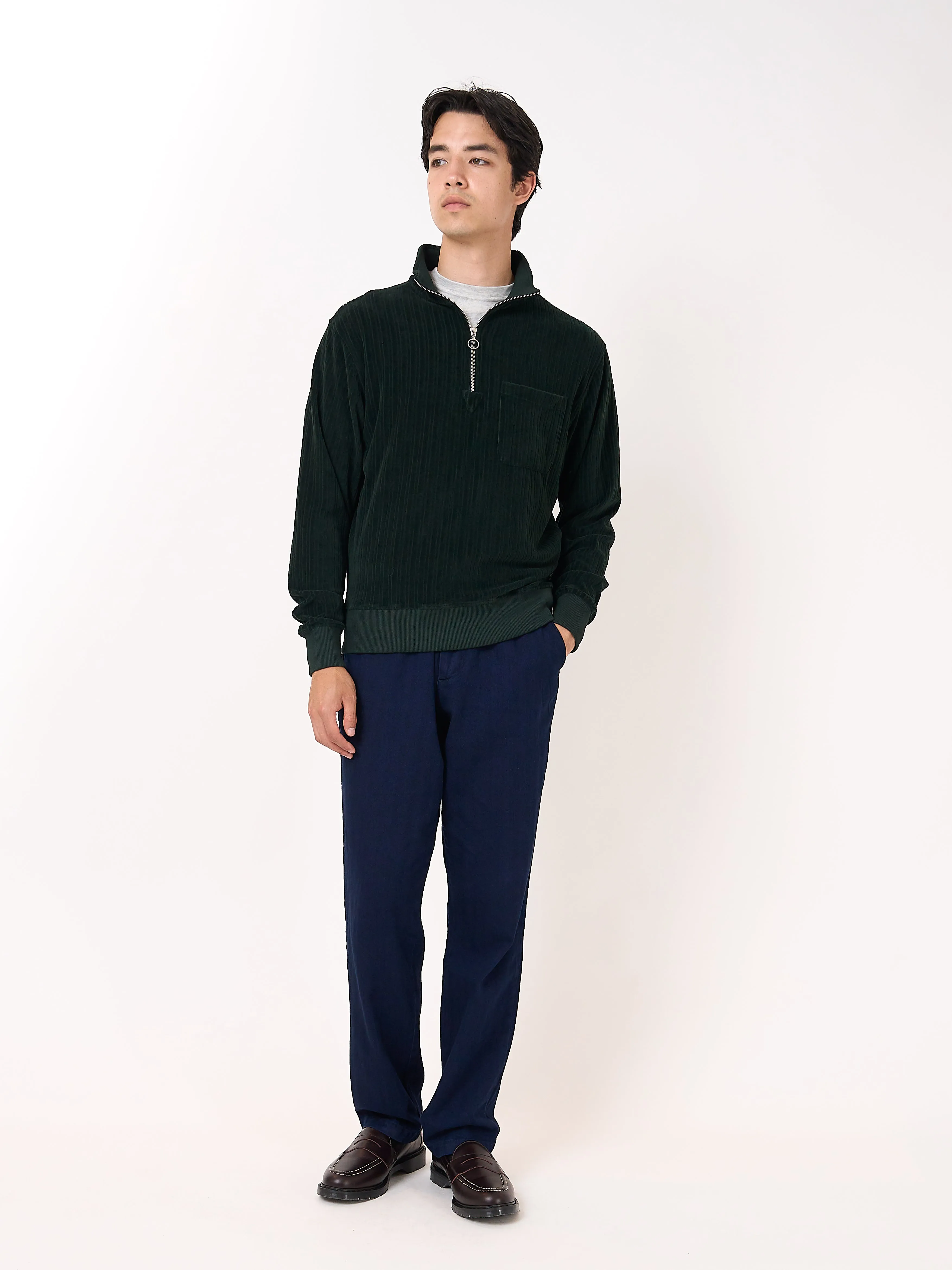 Half Zip Sweatshirt Willow Dark Green