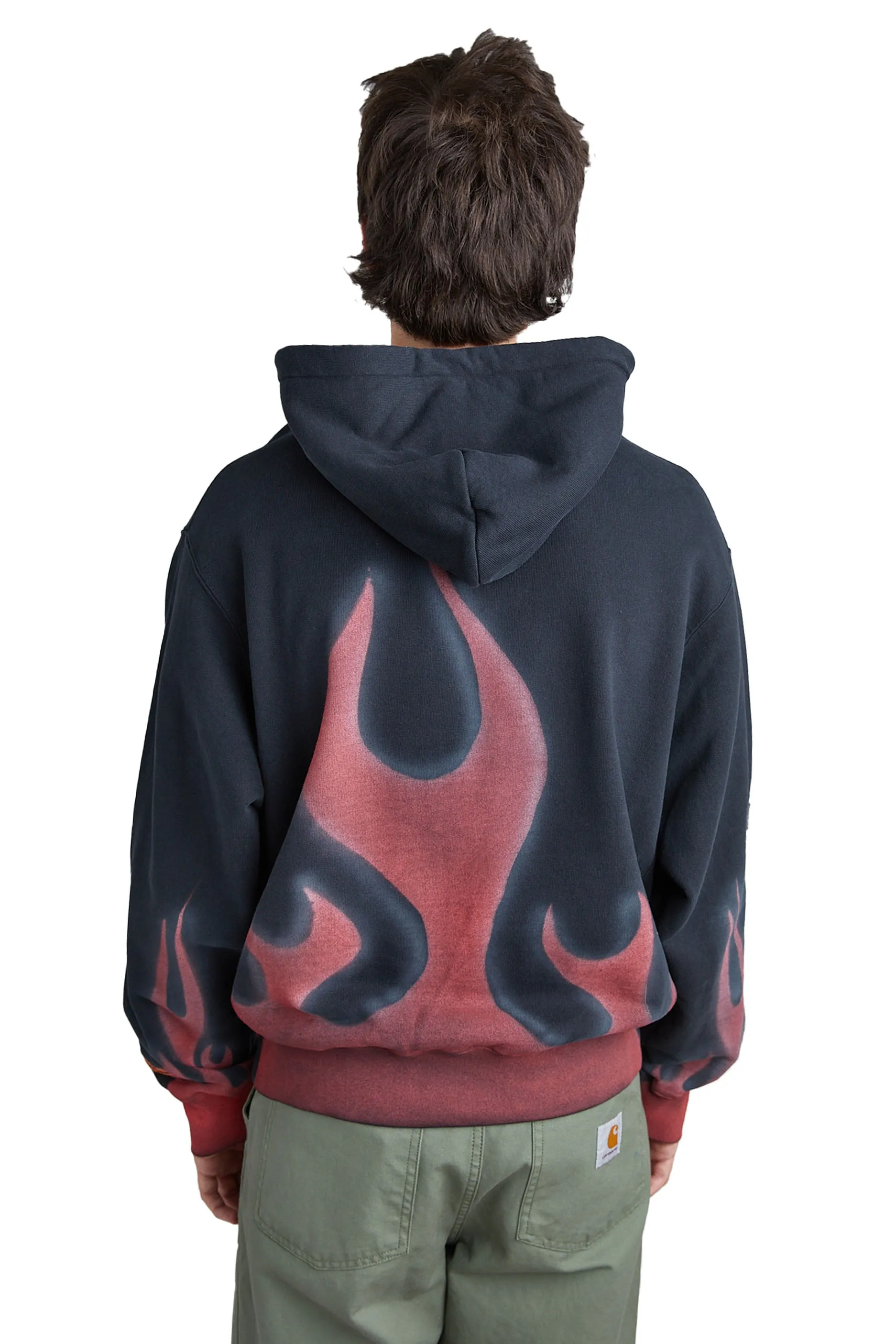 Heron Preston Heron Times Flamed Hoodie 'Black/Red'