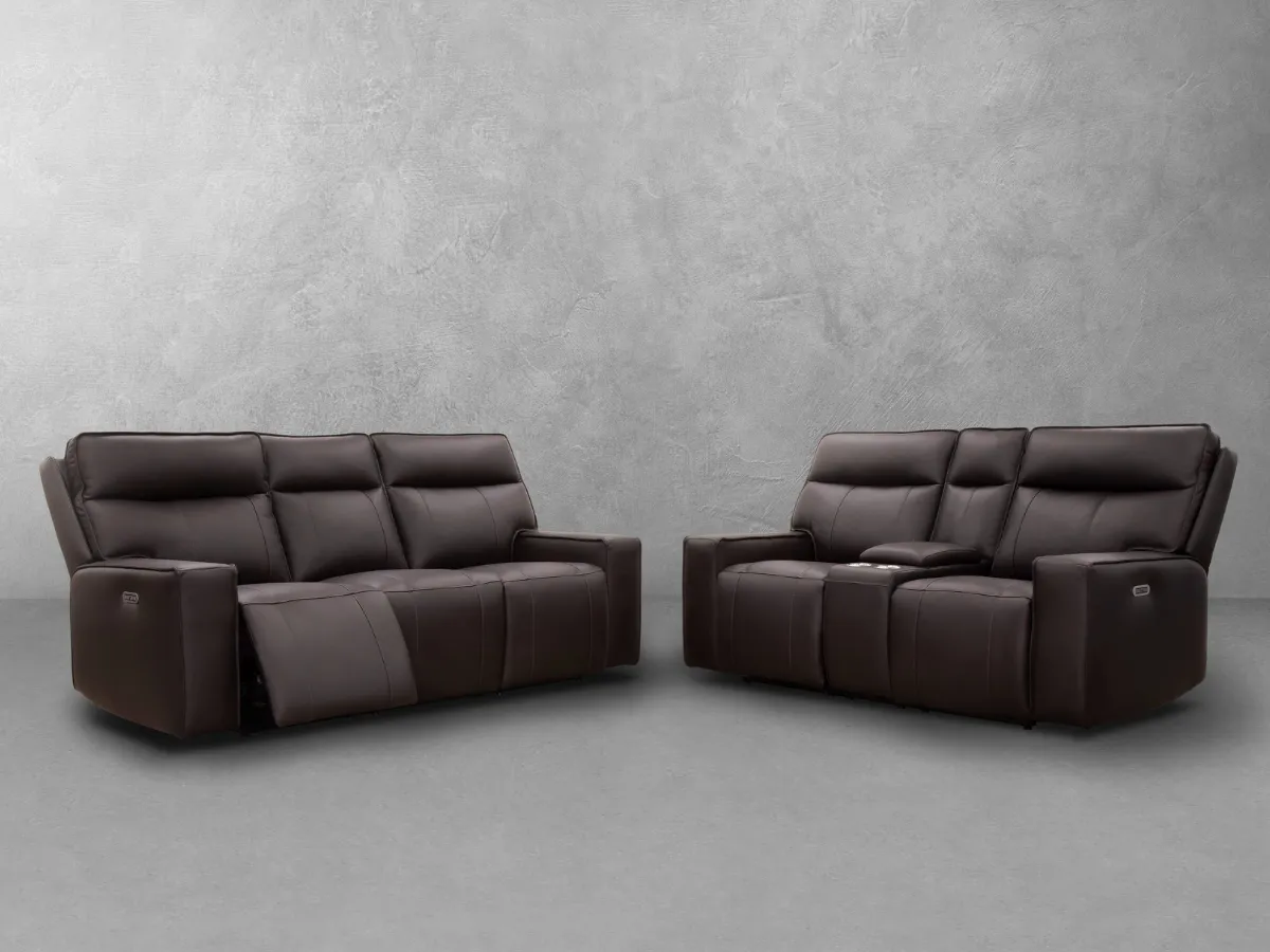 Layton 2-pc Leather Power Reclining Set