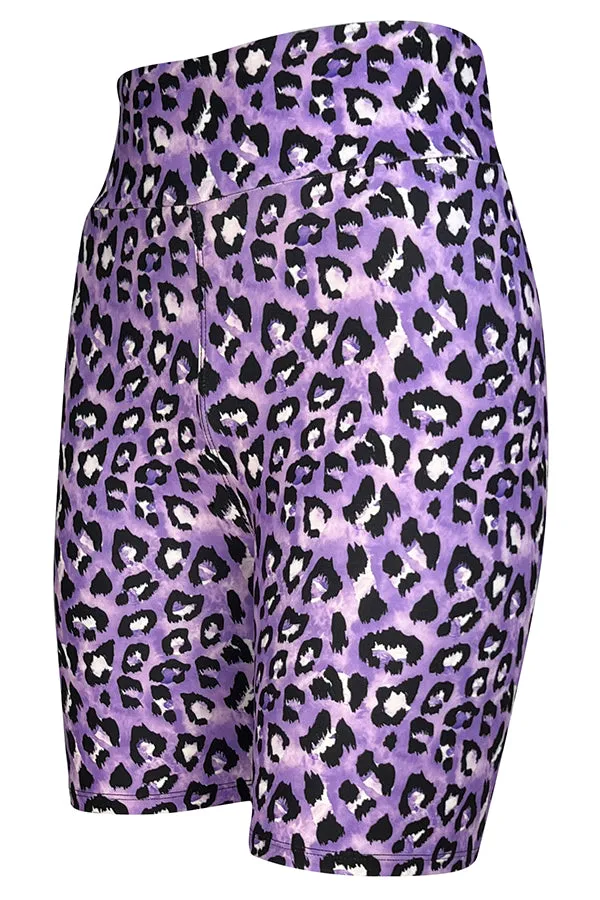 Lilac Leopard Shorts