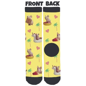 Ludwik the Guinea Pig Summer Crew Socks