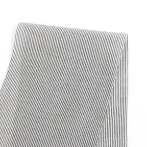 Micro Stripe Silk / Cotton Voile - Black / White