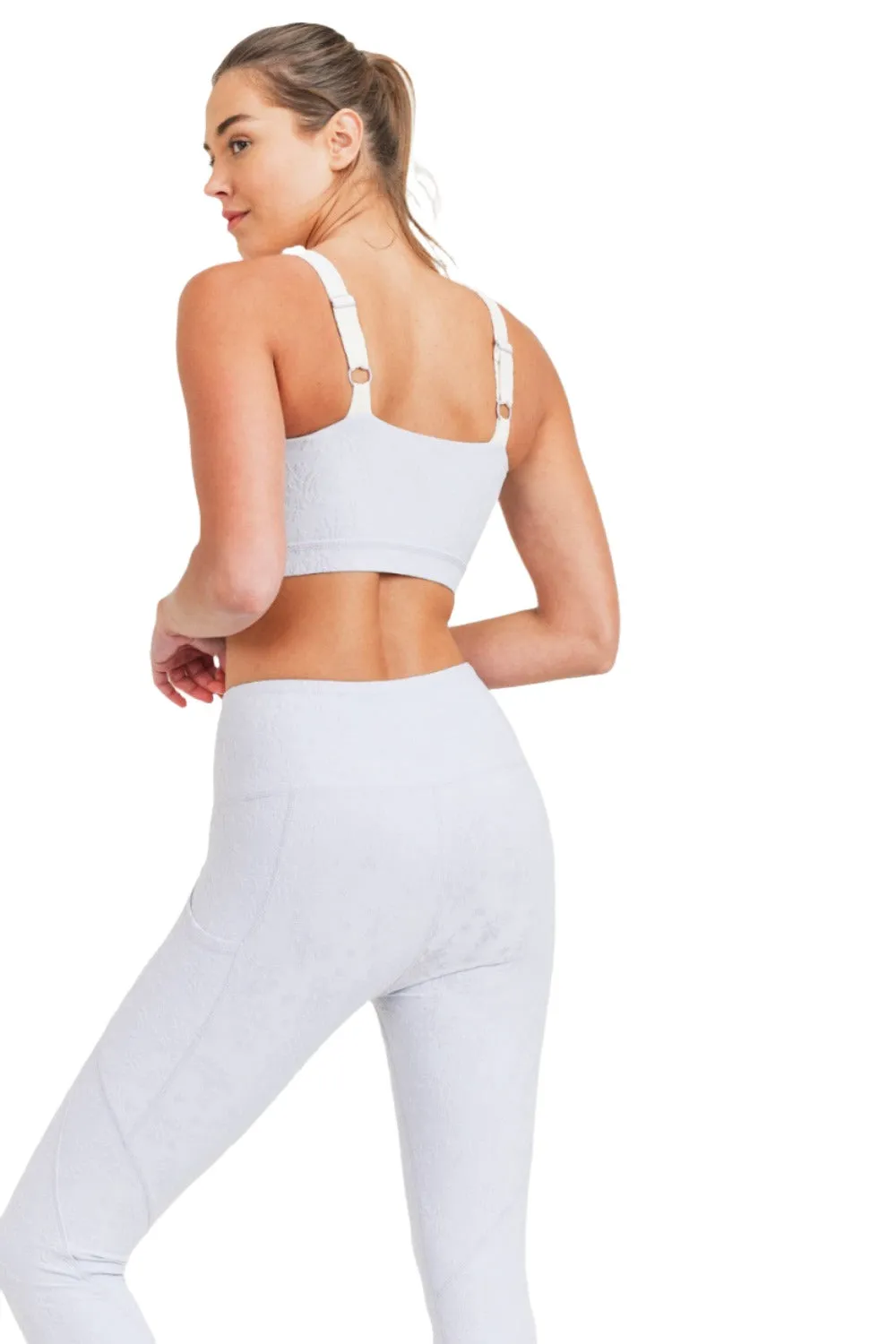 Mono B Textured Split Sports Bra AT8069