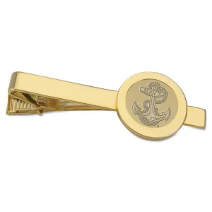 Navy Anchor Tie Bar (Gold)*