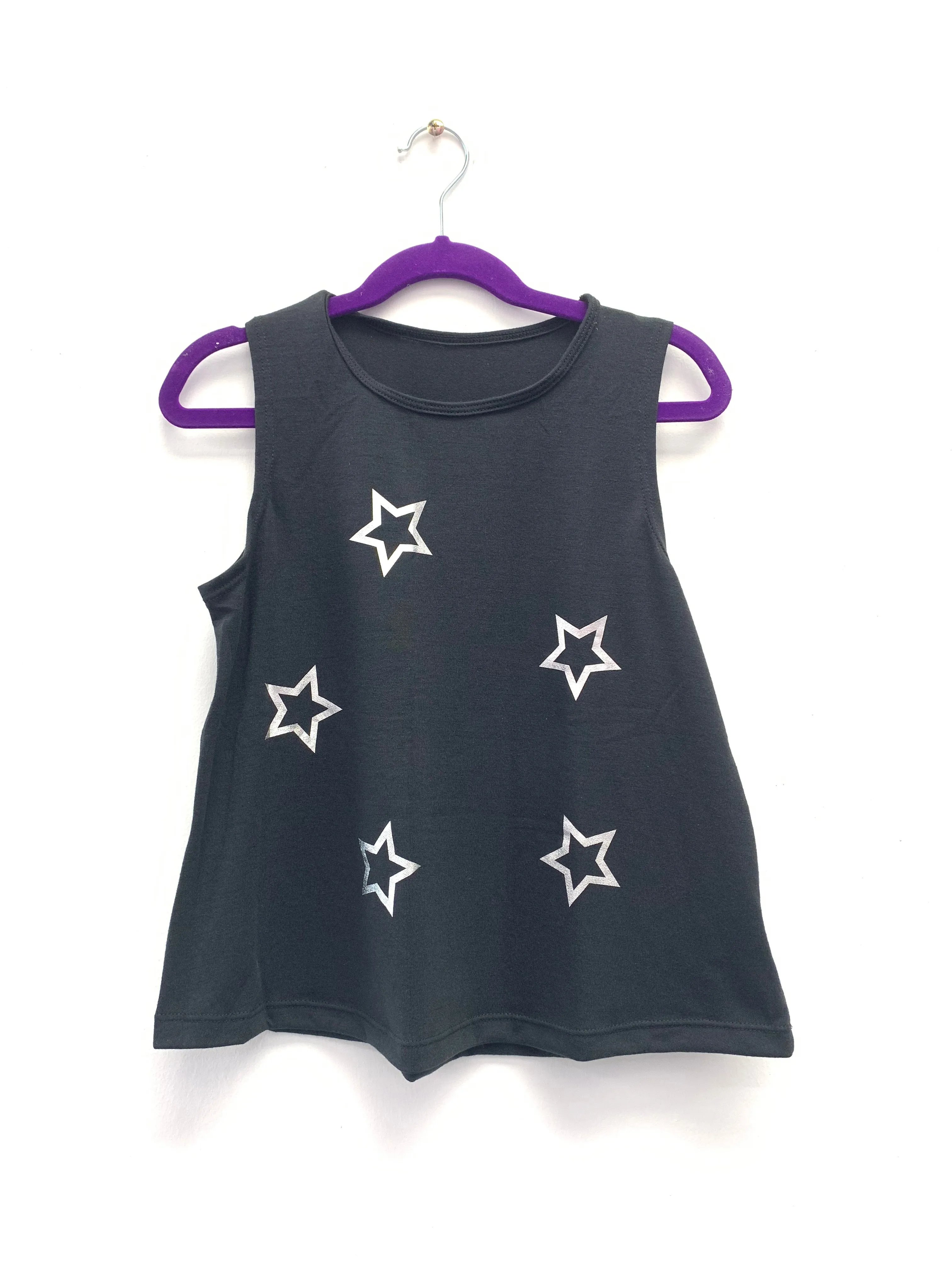 Open Star Silver Black Tank