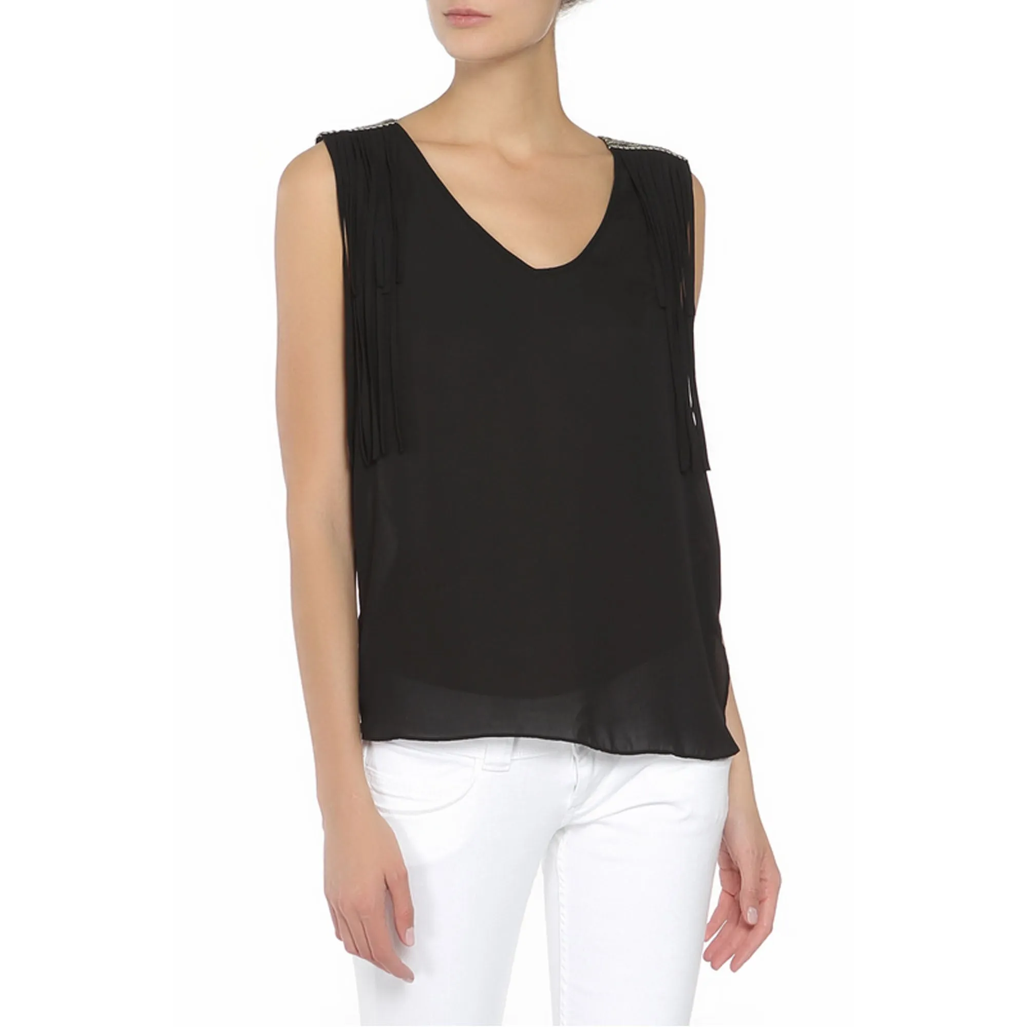 P.E.P.E J.E.A.N.S - Women 'Black' (Pepe Jeans) Elisse Tops Blouse PJ883