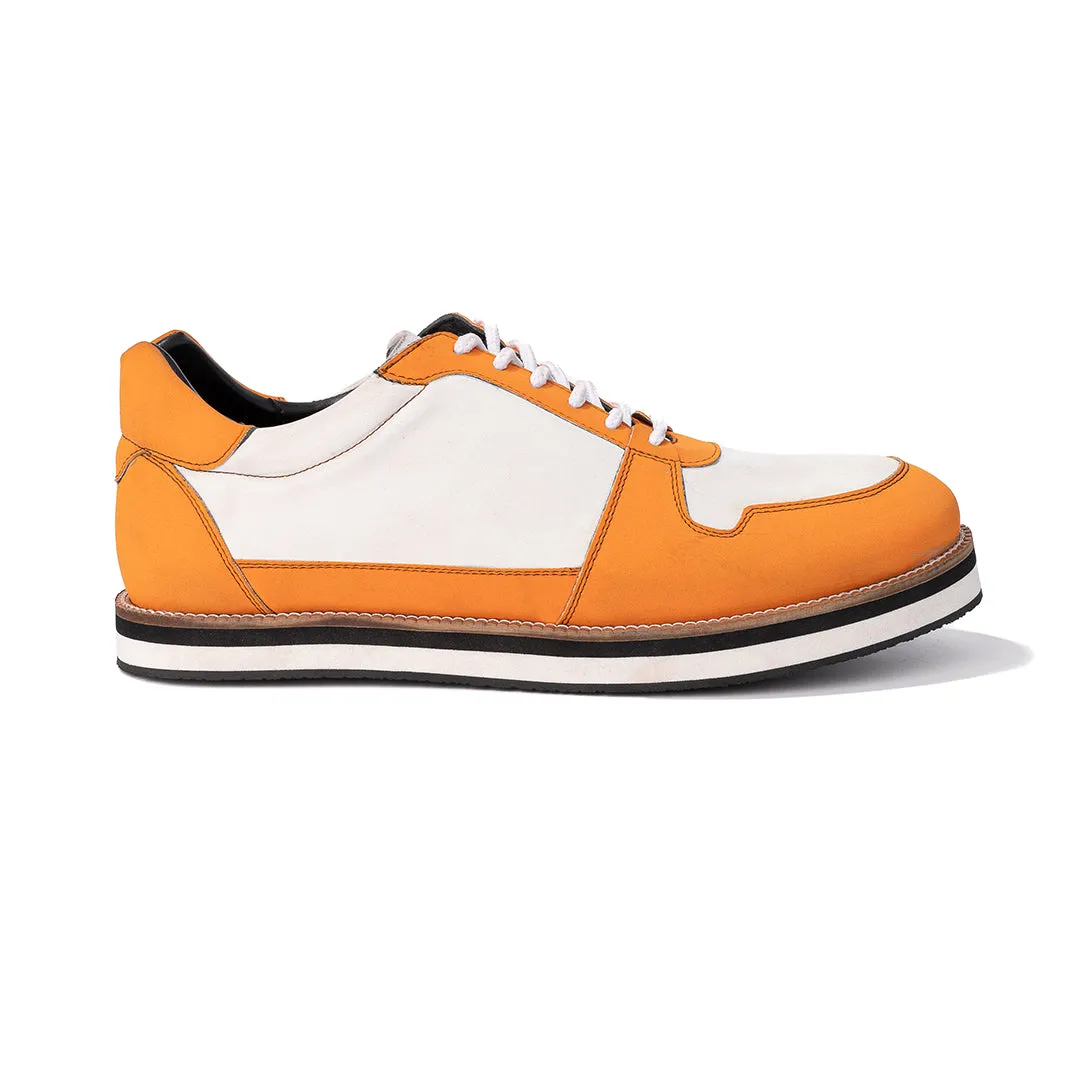 WHITE AND ORANGE SNEAKER