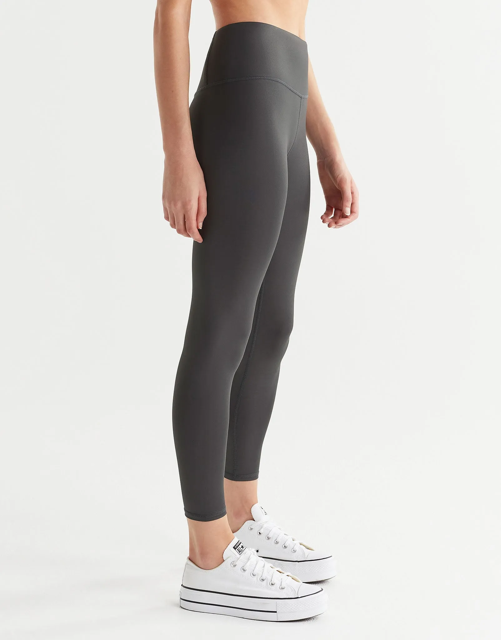 ZEPHYR 7/8th Legging - Gunmetal High Shine